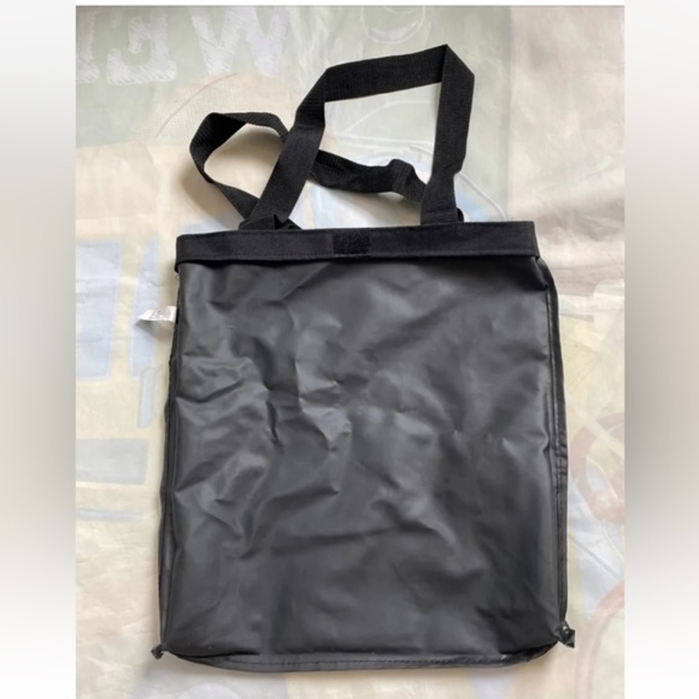 Leeds Tote Canvas Bag Black &  Blue RARE New 14.5" X15.5" - Picture 9 of 9